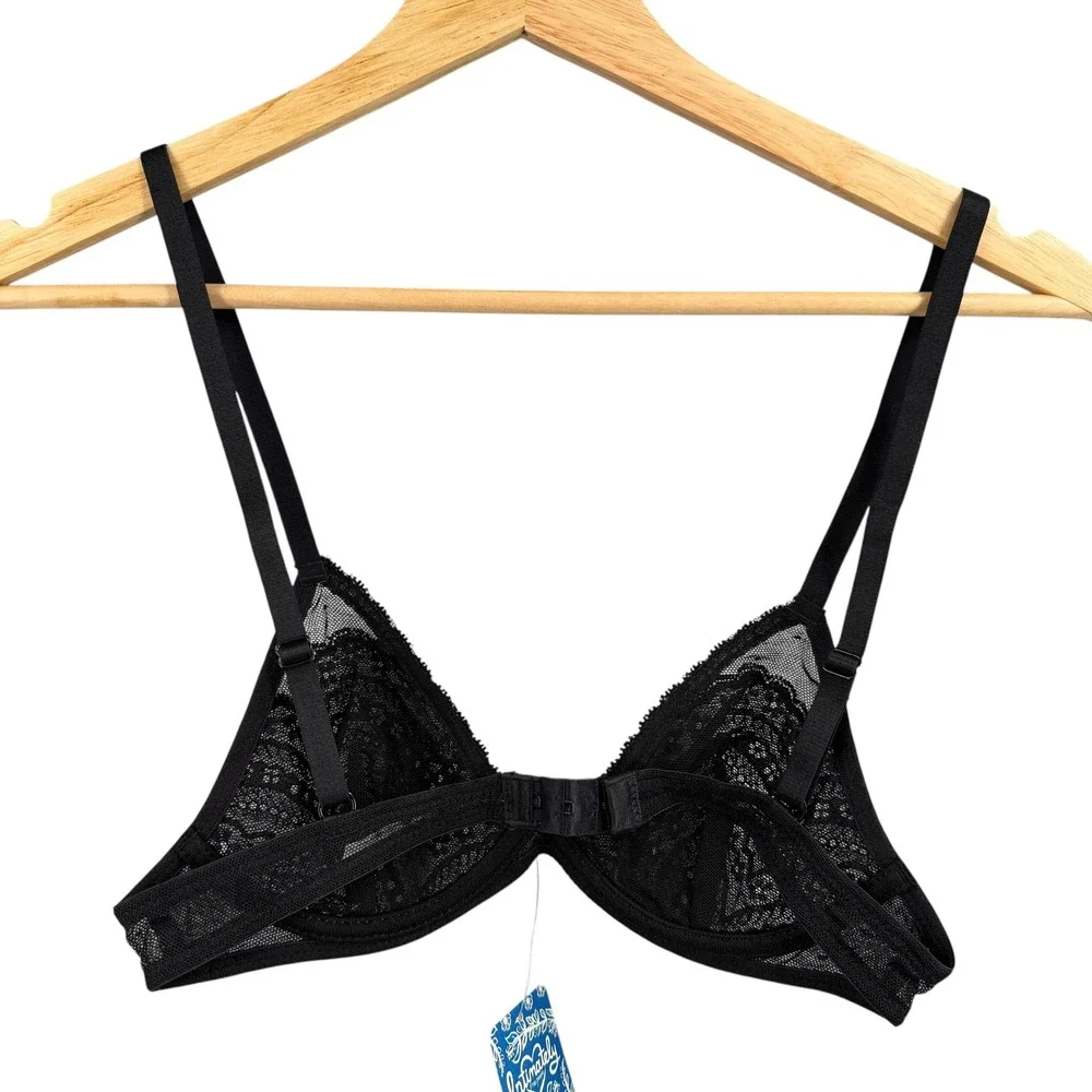 Free People‎ Intimately Black Lace Underwire Bra 32A New